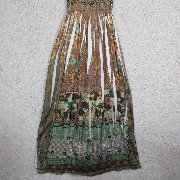 Lapis* Women's Smock Top Spaghetti String Sequence Maxi Dress~ One Size Fits ALL - Picture 2 of 13